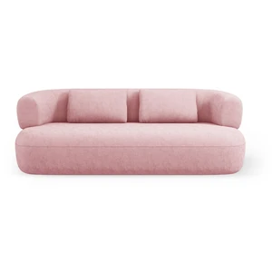 Micadoni Home Canapé 3 places en tissu chenille rose pas cher