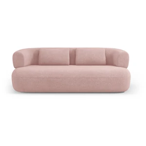 Micadoni Home Canapé 3 places en tissu bouclé rose poudré pas cher