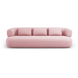 Micadoni Home Canapé 4 places en tissu chenille rose pas cher