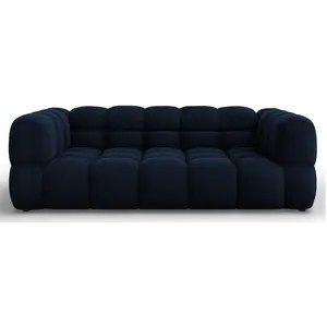 Mazzini Sofas - Canapé Velours Aster 3 Places bleu roi - 214x102x75 cm OS pas cher