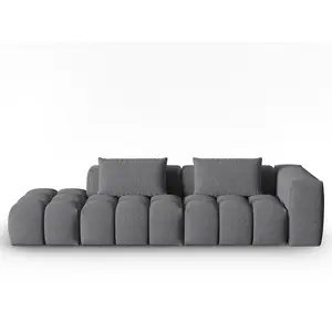 CXL by Christian Lacroix Canapé modulable gauche 3 places en tissu structurel gris pas cher