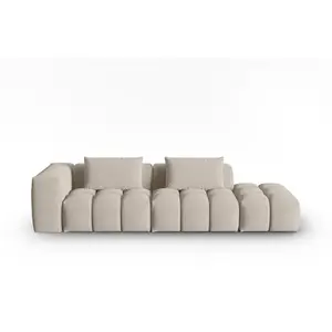 CXL by Christian Lacroix Canapé modulable droit 3 places en tissu structurel le sable pas cher