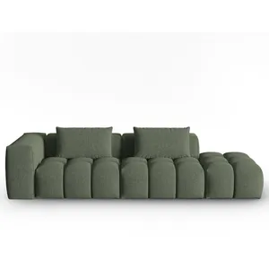 CXL by Christian Lacroix Canapé modulable droit 3 places en tissu structurel vert olive foncé pas cher
