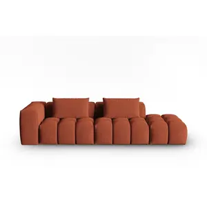 CXL by Christian Lacroix Canapé modulable droit 3 places en tissu structurel corail pas cher