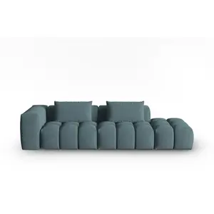 CXL by Christian Lacroix Canapé modulable droit 3 places en tissu structurel bleu clair pas cher