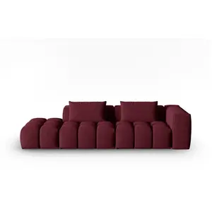 CXL by Christian Lacroix Canapé modulable gauche 3 places en tissu structurel bordeaux pas cher