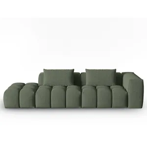 CXL by Christian Lacroix Canapé modulable gauche 3 places en tissu structurel vert olive foncé pas cher