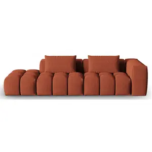 CXL by Christian Lacroix Canapé modulable gauche 3 places en tissu structurel corail pas cher