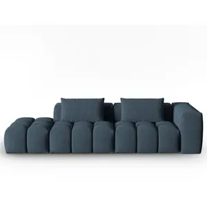 CXL by Christian Lacroix Canapé modulable gauche 3 places en tissu structurel bleu foncé pas cher