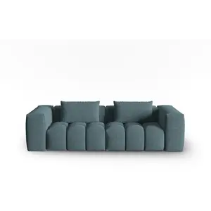 CXL by Christian Lacroix Canapé modulable 3 places en tissu structurel bleu clair pas cher