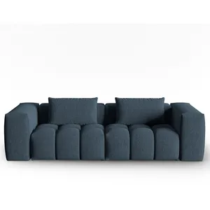 CXL by Christian Lacroix Canapé modulable 3 places en tissu structurel bleu foncé pas cher