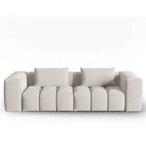 CXL by Christian Lacroix Canapé modulable 3 places en tissu structurel beige pas cher