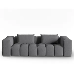 CXL by Christian Lacroix Canapé modulable 3 places en tissu structurel gris pas cher