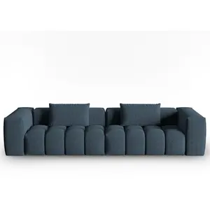 CXL by Christian Lacroix Canapé modulable 5 places en tissu structurel bleu foncé pas cher