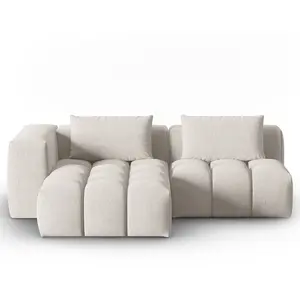 CXL by Christian Lacroix Canapé d'angle gauche modulable 3 places en tissu structurel beige pas cher