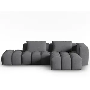 CXL by Christian Lacroix Canapé d'angle droit modulable 4 places en tissu structurel gris pas cher
