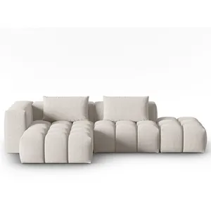 CXL by Christian Lacroix Canapé d'angle gauche modulable 4 places en tissu structurel beige