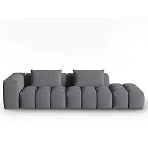 CXL by Christian Lacroix Canapé modulable droit 3 places en tissu structurel gris pas cher