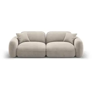 CXL by Christian Lacroix Canapé modulable 3 places en velours beige foncé pas cher