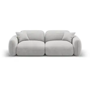 CXL by Christian Lacroix Canapé modulable 3 places en velours gris clair pas cher