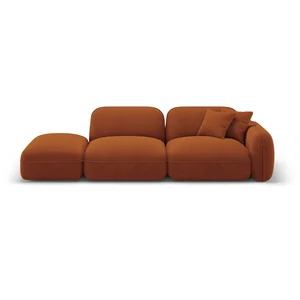CXL by Christian Lacroix Canapé modulable gauche 3 places en velours terracotta pas cher