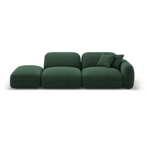 CXL by Christian Lacroix Canapé modulable gauche 3 places en velours vert pas cher