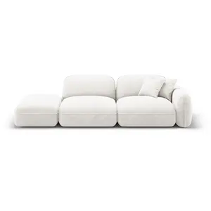 CXL by Christian Lacroix Canapé modulable gauche 3 places en velours ivoire pas cher