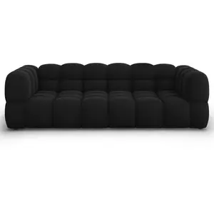 Canapé modulable sky 4 places en velours noir COS_4S_184_F1_SKY8 pas cher