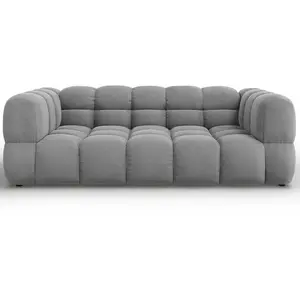 Canapé sky 3 places en velours gris clair COS_3S_184_F1_SKY1 pas cher