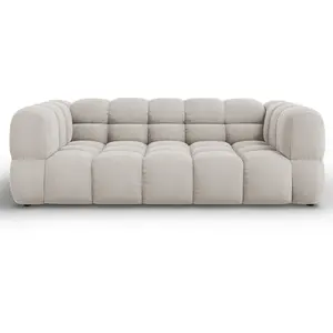 Canapé sky 3 places en velours beige clair COS_3S_184_F1_SKY2 pas cher