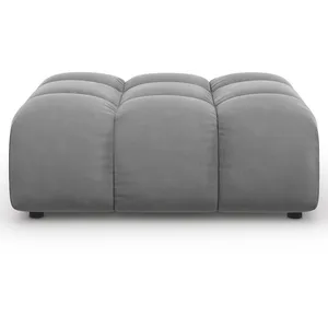 Comparateur de prix : Cosmopolitan Design - Pouf Velours Sky gris clair - 102x80x43 cm T.U