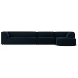 CXL by Christian Lacroix Canapé D'Angle Droit 5 places en Velours Bleu Foncé