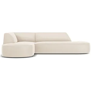 CXL by Christian Lacroix Canapé D'Angle Gauche 4 places en Velours Beige