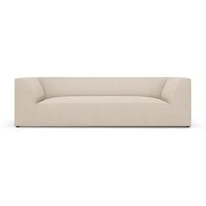 Micadoni Home Canapé 3 places en tissu structurel beige pas cher