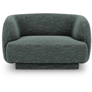 Micadoni Home Fauteuils en tissu chenille pétrole