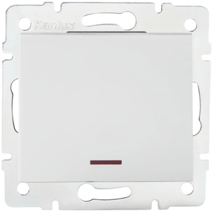 KANLUX Interrupteur Encastrable Simple avec Témoin led logi Blanc pas cher