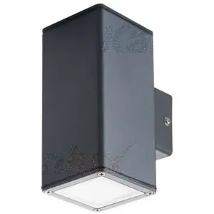 Kanlux - Luminaire mural pour 2 ampoules GU10 étanche IP44 Anthracite pas cher