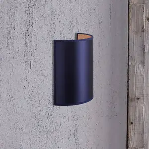 Euluna Applique murale Satin en Atlas, bleu foncé/dorée pas cher