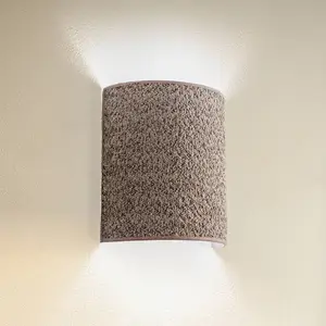 Euluna Applique murale Boucle en tissu, cappuccino pas cher