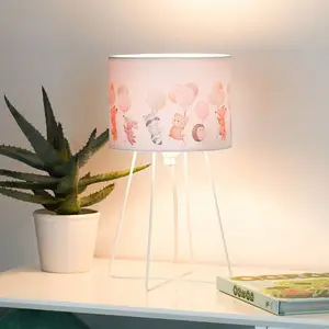 Duolla Lampe à poser Freddy, multicolore, animaux, E14, hauteur 32,5 c... pas cher
