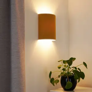 Duolla Applique murale Celine, Soro, jaune moutarde, tissu, E27 pas cher
