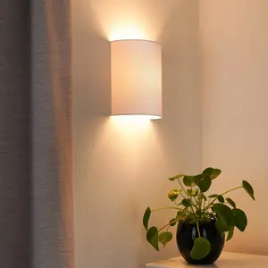 Duolla Applique murale Celine, blanc, tissu, E27 pas cher