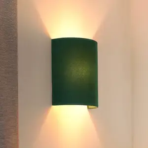 Duolla Applique murale Semi Circle, velours, vert foncé, E27Vendu parluminaire
