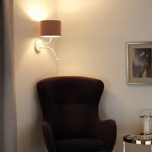 Duolla Applique murale Roller, Soro, blanc/rose, lampe de lecture pas cher
