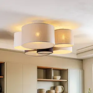 Euluna Lodge plafonnier, à 6 lampes, multicolore pas cher