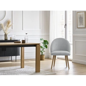 BOBOCHIC Lot de chaises LALIE tissu velours côtelé et pieds scandinaves bois gr... pas cher
