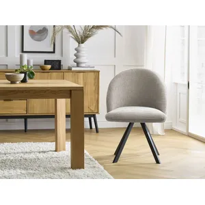 Lot de chaises LALIE tissu texturé et pieds étoile Bobochic pas cher