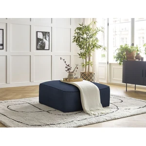 Pouf LEOPOLD tissu chiné Bleu foncé BOBOCHIC TU pas cher