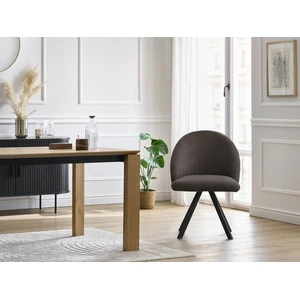 Lot de chaises LALIE tissu velours côtelé et pieds étoile Bobochic pas cher