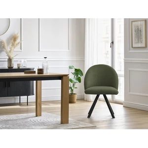 Lot de chaises LALIE tissu velours côtelé et pieds étoile Bobochic pas cher